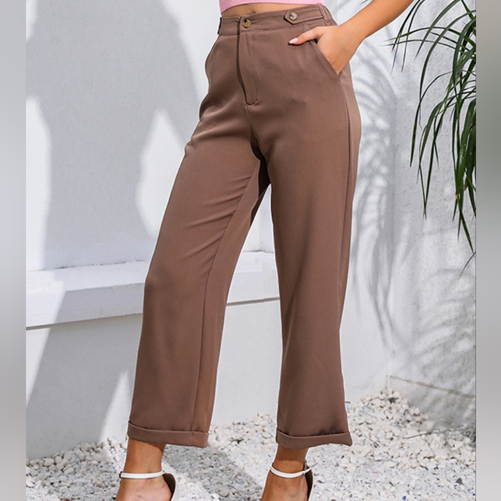 Brown Women's Cropped Pants